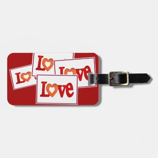 Étiquette À Bagage Symbole d'amour (Devant horizontal)