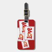 Étiquette À Bagage Symbole d'amour (Devant Vertical)