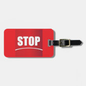 Étiquette À Bagage Symbole d'arrêt rouge gras (Devant horizontal)