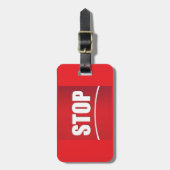 Étiquette À Bagage Symbole d'arrêt rouge gras (Devant Vertical)