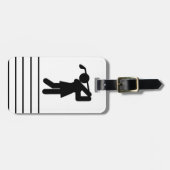 Étiquette À Bagage Symbole de golf - Femme Golfing (Devant horizontal)