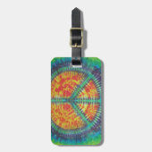 Étiquette À Bagage SYMBOLE DE LA PAIX Tie Dye PhatDyes (Devant Vertical)