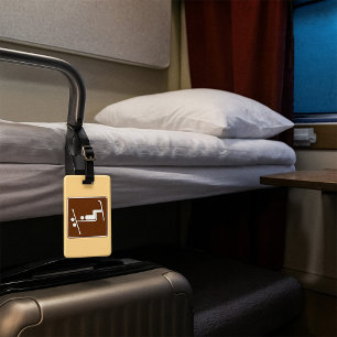 Étiquette À Bagage Symbole de la remontée mécanique Rustic Winter Spo