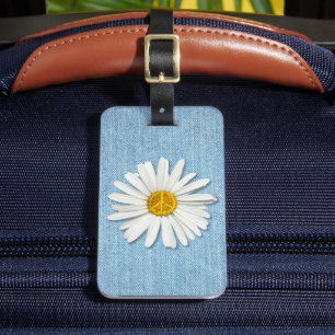 Étiquette À Bagage Symbole de paix intérieur Faisy Pale Denim Lu