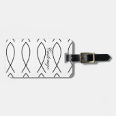 Étiquette À Bagage Symbole de poisson chrétien Ichthys Thunder_Cove (Devant horizontal)