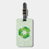 Étiquette À Bagage Symbole de recyclage (Devant Vertical)