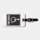 Étiquette À Bagage Symbole de stationnement en fauteuil roulant (Devant horizontal)