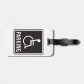 Étiquette À Bagage Symbole de stationnement en fauteuil roulant (Dos horizontal)