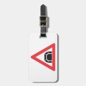 Étiquette À Bagage Symbole de trafic du panneau d'avertissement du tu (Devant Vertical)