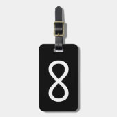 Étiquette À Bagage Symbole d'infini blanc (Devant Vertical)