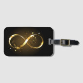 Étiquette À Bagage Symbole d'infini doré (Devant Horizontal)