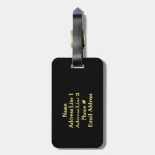 Étiquette À Bagage Symbole dollar jaune et vert ($) (Dos Vertical)