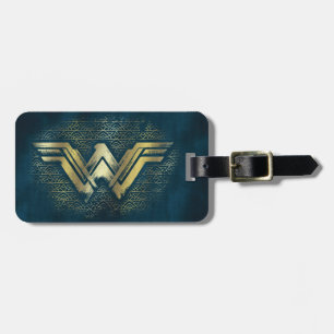 Étiquette À Bagage Symbole d'or brossé Wonder Woman