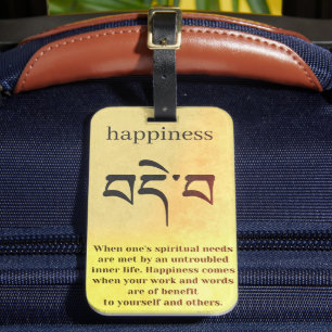 Étiquette À Bagage Symbole du Bouddha du bonheur