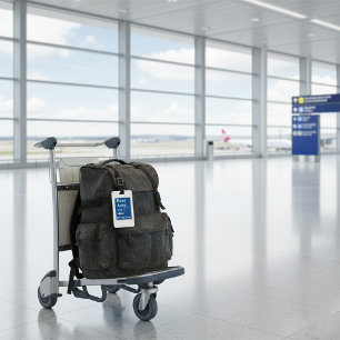 Étiquette À Bagage Symbole du chemin de gauche de la zone de repos 40