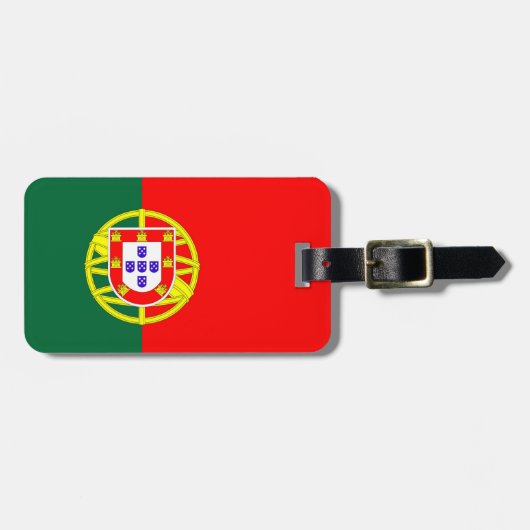 Étiquette À Bagage symbole du drapeau du pays du portugal (Devant horizontal)
