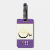 Étiquette À Bagage Symbole et monogrammed/étiquette de bagage désacti (Dos Vertical)