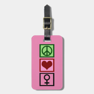 Étiquette À Bagage Symbole féminin assez rose