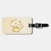ÉTIQUETTE À BAGAGE SYMBOLE HINDU OM (Devant horizontal)