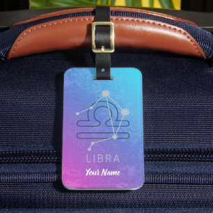 Étiquette À Bagage Symbole Libra Zodiac Star Horoscope Constellation