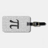 Étiquette À Bagage Symbole mathématique de jour noir original du (Devant horizontal)