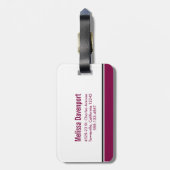 Étiquette À Bagage Symbole Médicale simple Red Caduceus Nurse (Dos Vertical)