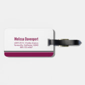 Étiquette À Bagage Symbole Médicale simple Red Caduceus Nurse (Dos horizontal)