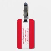 Étiquette À Bagage Symbole motel de vacances (Dos Vertical)