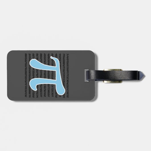 Étiquette À Bagage SYMBOLE Pi Bleu Bébé (Dos horizontal)