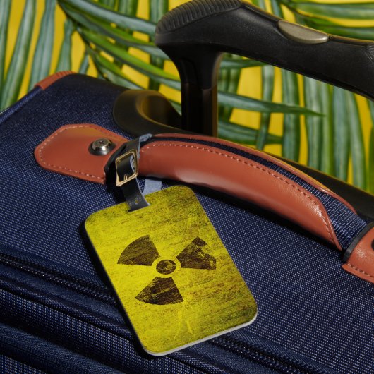 Étiquette À Bagage Symbole radioactif rouillé (Insitu Rectoal 1)