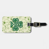ÉTIQUETTE À BAGAGE SYMBOLE SHAMROCK IRLANDAIS (Devant horizontal)