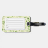 ÉTIQUETTE À BAGAGE SYMBOLE SHAMROCK IRLANDAIS (Dos horizontal)