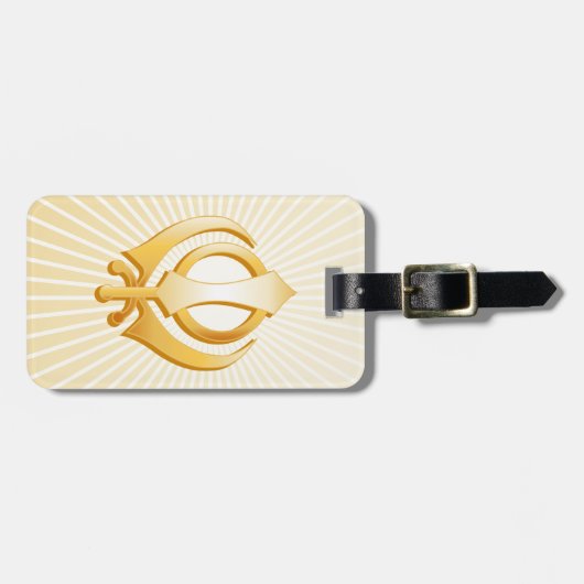 Étiquette À Bagage Symbole sikh (Devant horizontal)