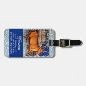 Étiquette À Bagage Symbole Taurus Zodiac Bull fête d'anniversaire (Devant horizontal)