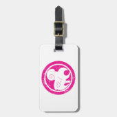 Étiquette À Bagage SYMBOLE Zodiaque Aries Grunge Ram Rose Astrologie (Devant Vertical)