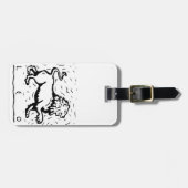 Étiquette À Bagage Symbole zodiaque astrologique de l'année d'anniver (Devant horizontal)