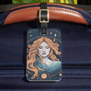 Étiquette À Bagage Symbole zodiaque céleste Aquarius