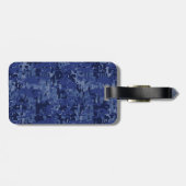 Étiquette À Bagage Symbole Zodiaque Pisces sur Camo numérique bleu ma (Dos horizontal)