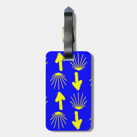 Étiquette À Bagage Symboles de Camino De Santiago (Dos Vertical)