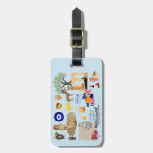 Étiquette À Bagage Symboles de Chypre Amateurs de voyage (Devant Vertical)