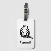 Étiquette À Bagage Sympa rayé chat personnalisées étiquette de bagage (Devant Vertical)