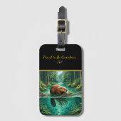 Étiquette À Bagage Symphonie de la forêt de castors (Devant Vertical)