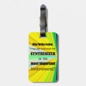 Étiquette À Bagage Synthétiseur Instrument le plus important (Dos Vertical)