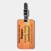 Étiquette À Bagage Synthétiseur Me Rend Heureux (Devant Vertical)
