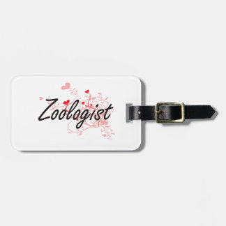 Étiquette À Bagage Système de travail artistique de zoologiste avec