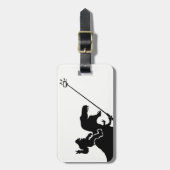 Étiquette À Bagage T-rex et selfie de Bigfoot (Devant Vertical)