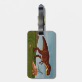 Étiquette À Bagage T-Rex et Velociraptor (Dos Vertical)