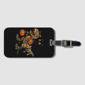 Étiquette À Bagage T-Rex - Mignonne Halloween Dino (Devant Horizontal)