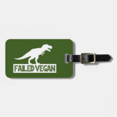 Étiquette À Bagage T-Rex Vegan ayant échoué (Devant horizontal)