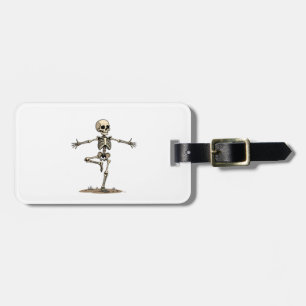 Étiquette À Bagage T-shirt de yoga squelette drôle pour Halloween fit